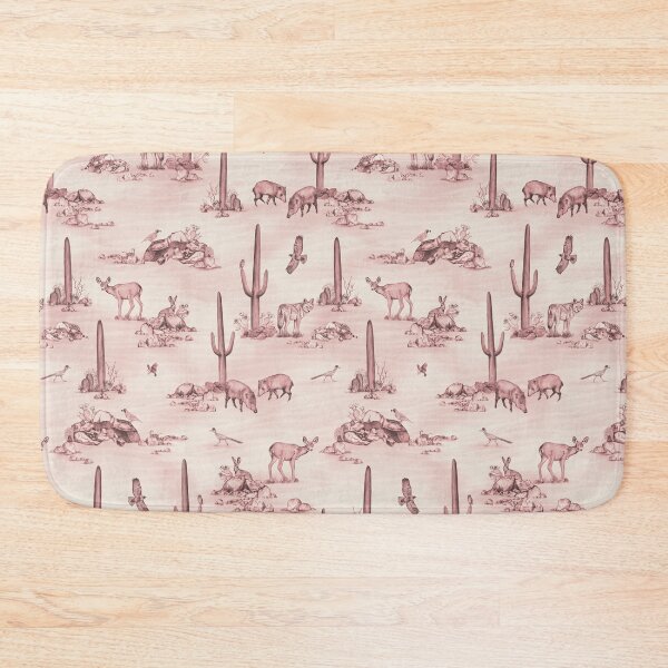 Item preview, Sonoran Desert Wildlife Toile in Pink designed and sold by somecallmebeth.