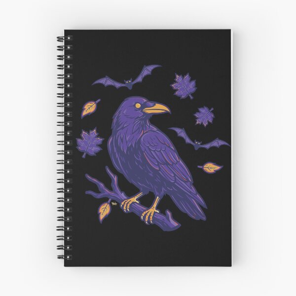 Item preview, Raven with Autumn Leaves and Bats designed and sold by pumpkinchino.