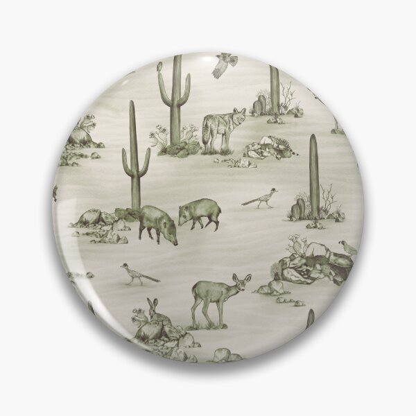 Item preview, Sonoran Desert Wildlife Toile in Green designed and sold by somecallmebeth.