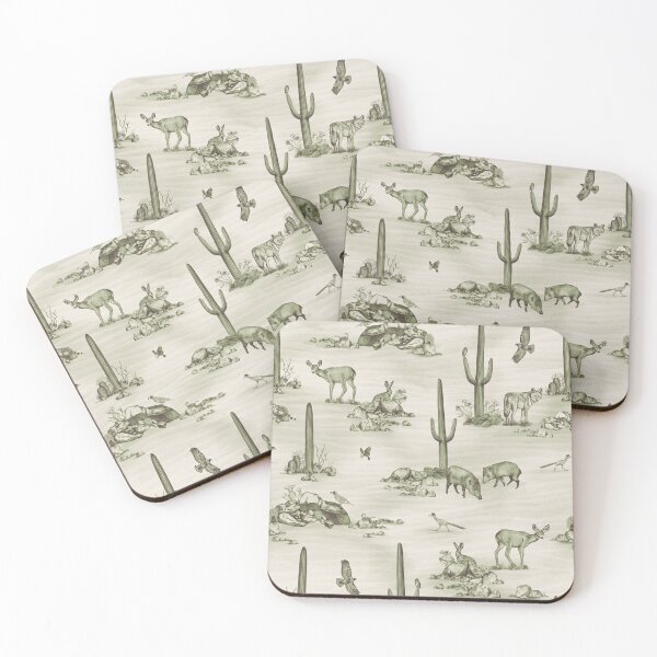 Item preview, Sonoran Desert Wildlife Toile in Green designed and sold by somecallmebeth.