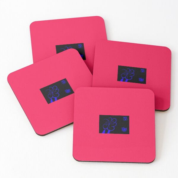 Item preview, Line Art Blossom – Electric Blue on Black Edition designed and sold by NylaInnerBloom.