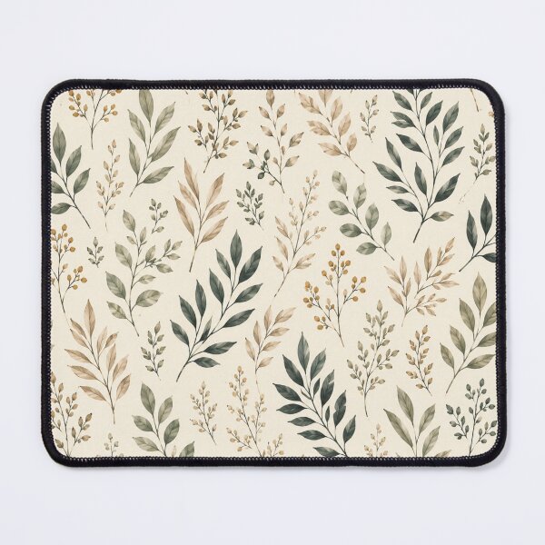 Item preview, Earthy Watercolor Botanical Leaves Pattern designed and sold by QCena.