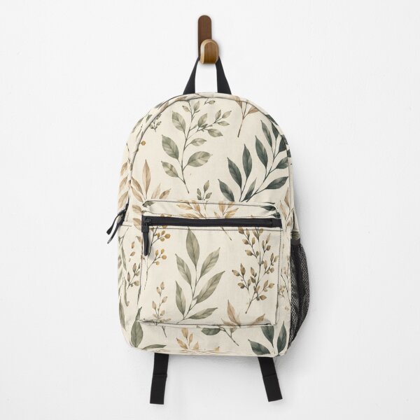 Item preview, Earthy Watercolor Botanical Leaves Pattern designed and sold by QCena.