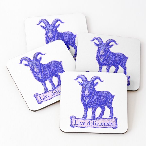 Item preview, Live Deliciously Vintage Black Goat Occult Folk Prints designed and sold by PinUpPizzazz.