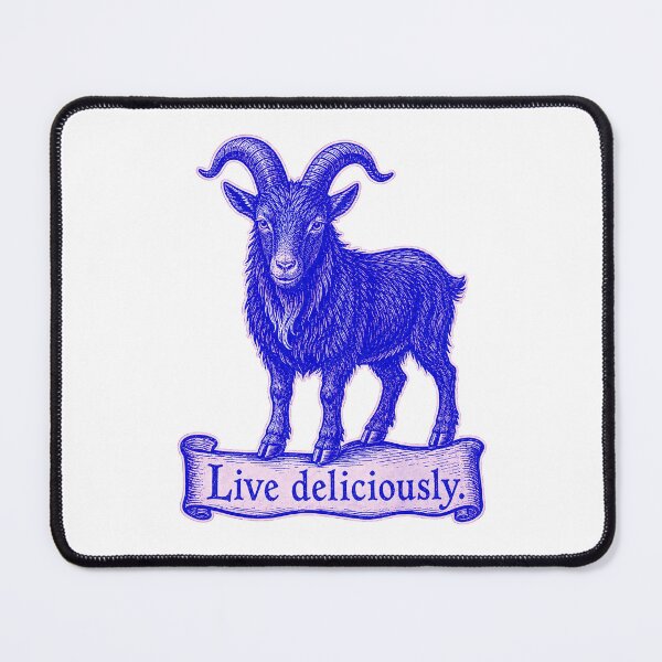 Item preview, Live Deliciously Vintage Black Goat Occult Folk Prints designed and sold by PinUpPizzazz.