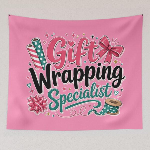 Item preview, Gift Wrapping Specialist – Cute Christmas Wrapping Paper Design designed and sold by TheStephanieRome.