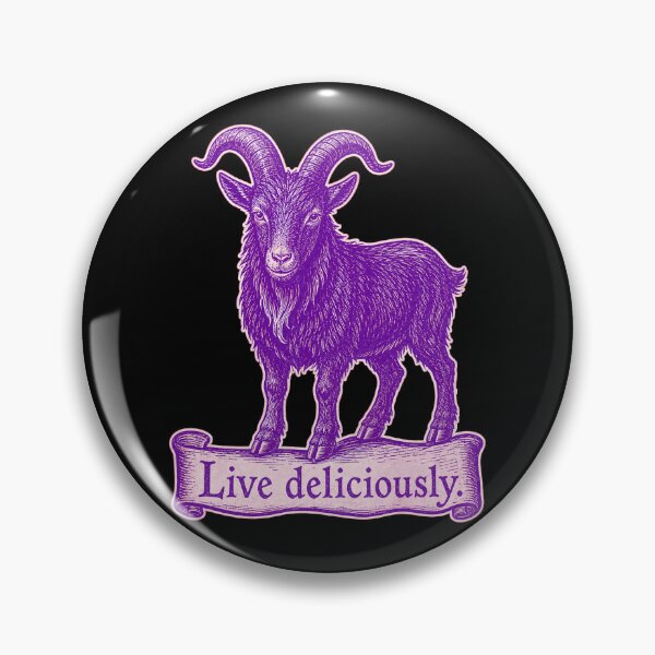 Item preview, Live Deliciously Vintage Black Goat Occult Folk Prints designed and sold by PinUpPizzazz.