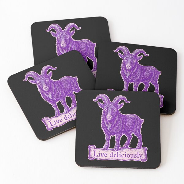 Item preview, Live Deliciously Vintage Black Goat Occult Folk Prints designed and sold by PinUpPizzazz.