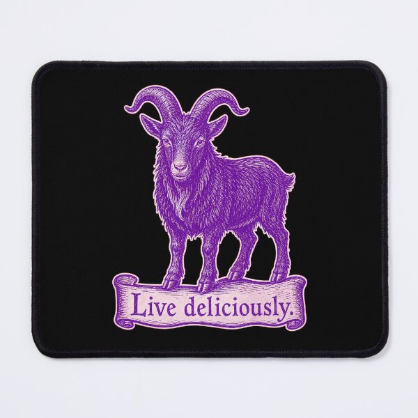 Item preview, Live Deliciously Vintage Black Goat Occult Folk Prints designed and sold by PinUpPizzazz.