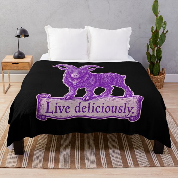 Item preview, Live Deliciously Vintage Black Goat Occult Folk Prints designed and sold by PinUpPizzazz.