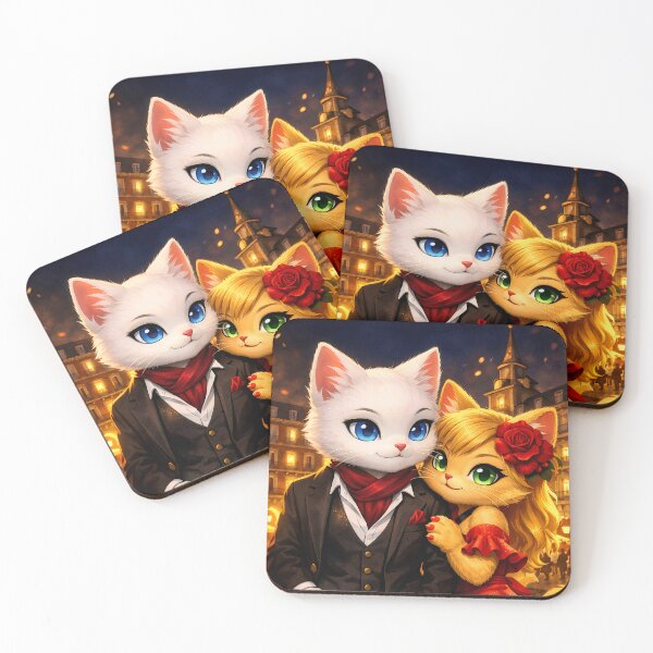Item preview, The Madrid Cats in Love designed and sold by Meow Story .