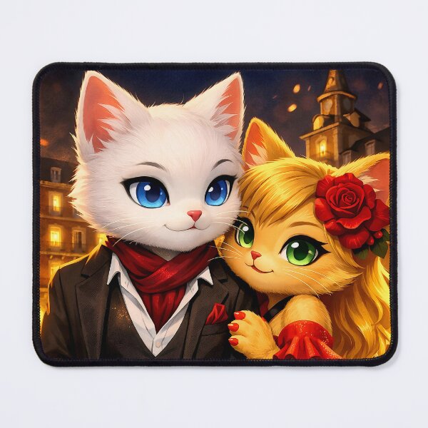 Item preview, The Madrid Cats in Love designed and sold by Meow Story .