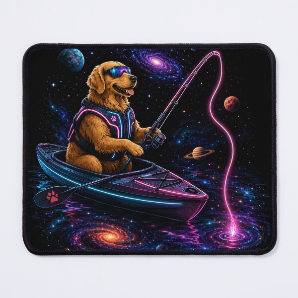 Item preview, Neon Cosmic Kayak Angler designed and sold by teemix.