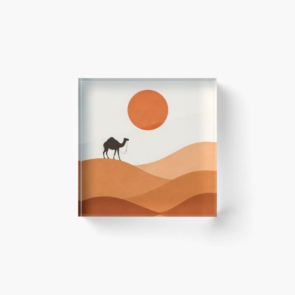 Item preview, Moroccan Desert Landscape | Camel in Sahara | Minimalist Mid-Century Wall Art designed and sold by MARO-X.