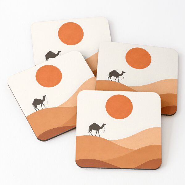 Item preview, Moroccan Desert Landscape | Camel in Sahara | Minimalist Mid-Century Wall Art designed and sold by MARO-X.