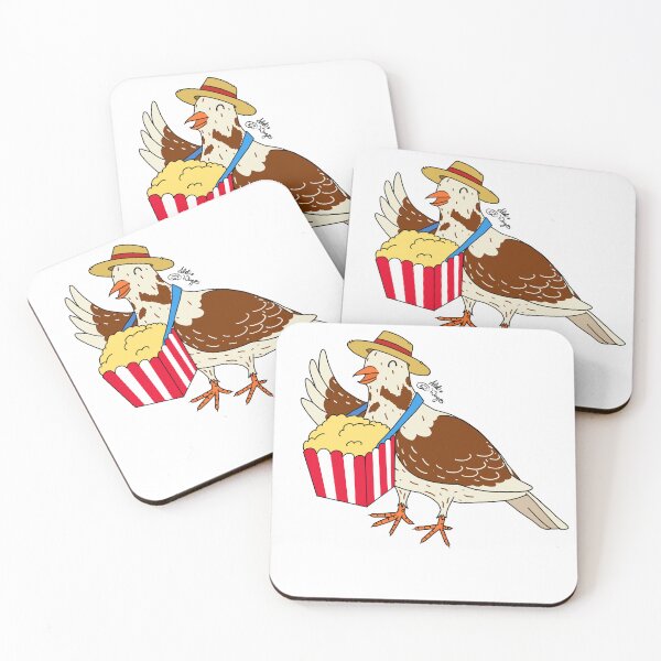 Item preview, Popcorn Pigeon - Silly Whimsical Animal Art designed and sold by AdelieWings.