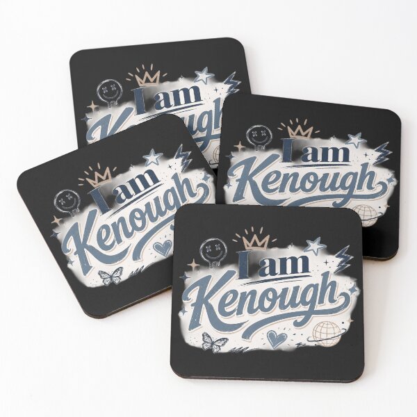 Item preview, I Am Kenough Minimal Retro Typography | Vintage Blue Self Love Quote designed and sold by Eddy048.