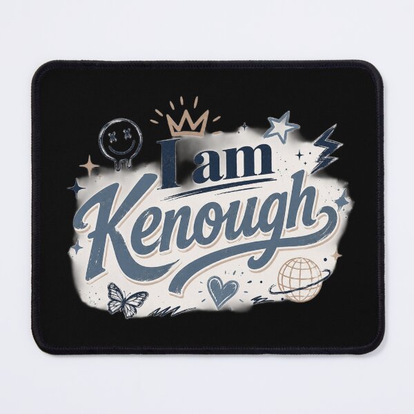 Item preview, I Am Kenough Minimal Retro Typography | Vintage Blue Self Love Quote designed and sold by Eddy048.
