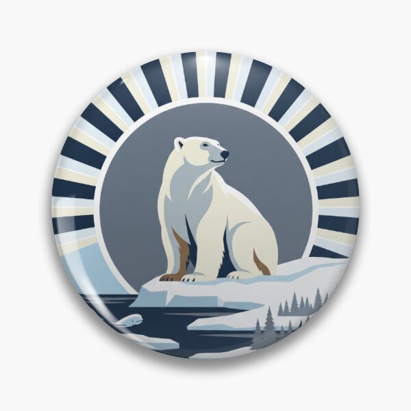 Item preview, Churchill Polar Bear - Flat Vector Wildlife Art designed and sold by ZUMERI.