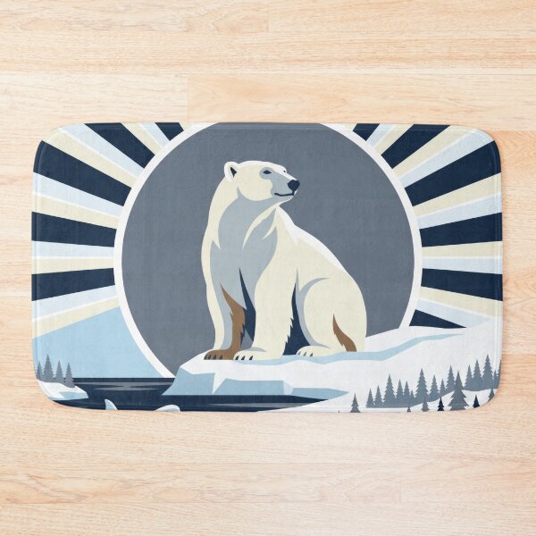 Item preview, Churchill Polar Bear - Flat Vector Wildlife Art designed and sold by ZUMERI.