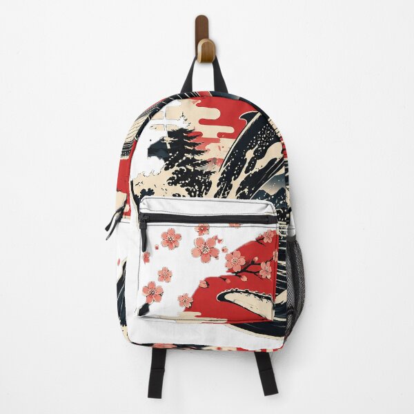 Item preview, Vintage Japanese Whale with Mount Fuji & Sakura | Ukiyo-e Ocean Art designed and sold by cannsuh.