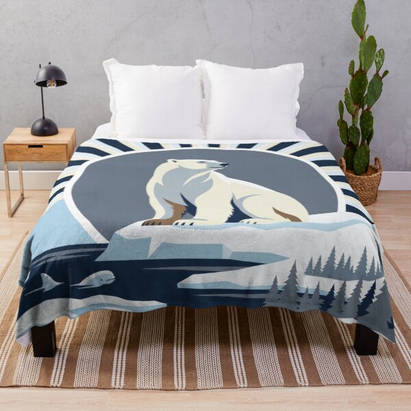 Item preview, Churchill Polar Bear - Flat Vector Wildlife Art designed and sold by ZUMERI.
