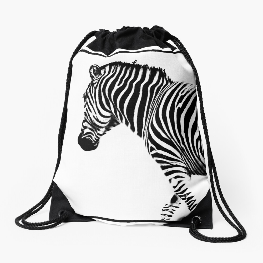 Zebra Drawstring Bag