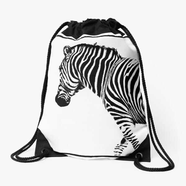 Zebra Drawstring Bag