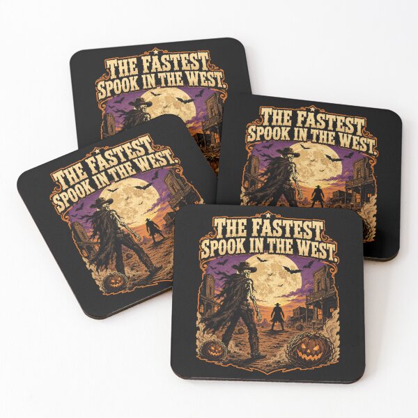 Item preview, Funny Fastest Spook In The West Skeleton Cowboy Halloween Art designed and sold by elderberry.