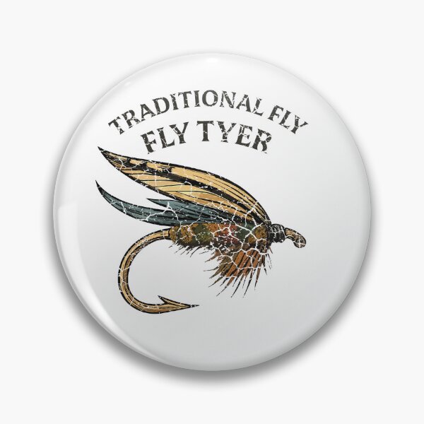 Item preview, Fly tyers logo rustic style and text "Traditional Fly, Fly Tyer" designed and sold by Art-Horizon.