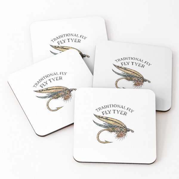 Item preview, Fly tyers logo rustic style and text "Traditional Fly, Fly Tyer" designed and sold by Art-Horizon.