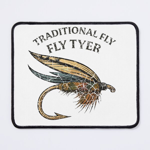 Item preview, Fly tyers logo rustic style and text "Traditional Fly, Fly Tyer" designed and sold by Art-Horizon.