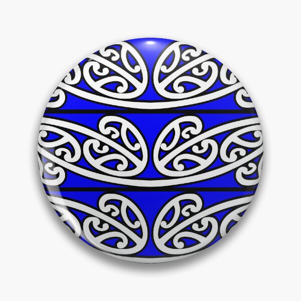 Item preview, Traditional Maori Kōwhaiwhai Pattern Blue Theme designed and sold by MY NEW ZEALAND.