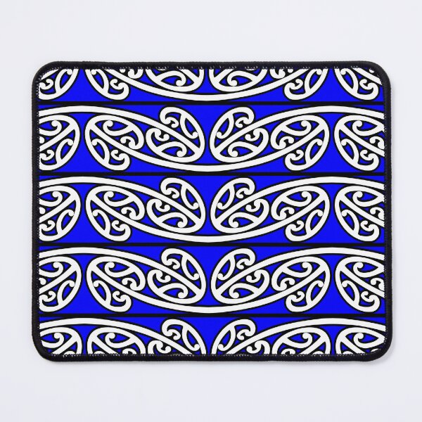 Item preview, Traditional Maori Kōwhaiwhai Pattern Blue Theme designed and sold by MY NEW ZEALAND.