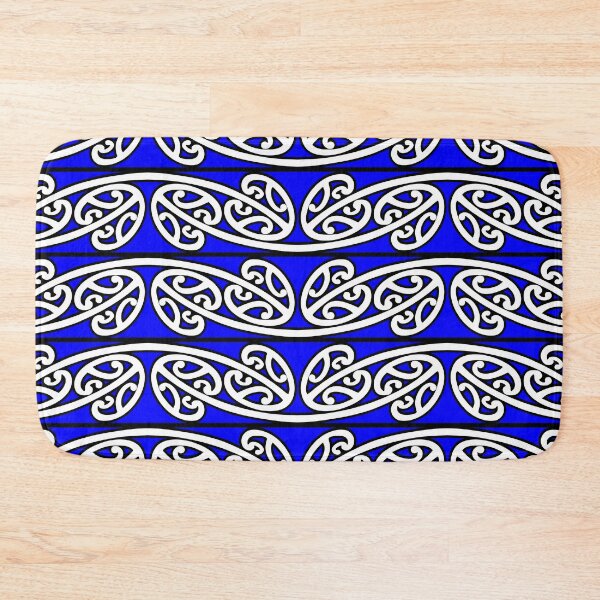 Item preview, Traditional Maori Kōwhaiwhai Pattern Blue Theme designed and sold by MY NEW ZEALAND.