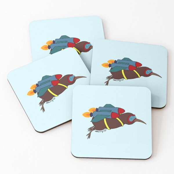 Item preview, Jet Pack Kiwi Bird - Incoming from New Zealand designed and sold by AdelieWings.