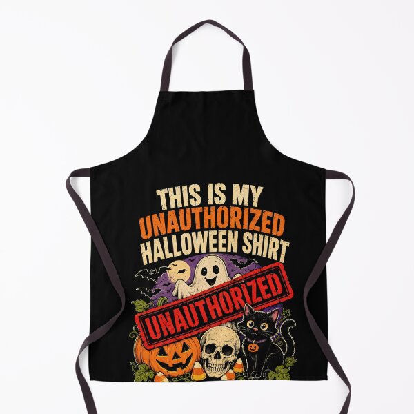 Item preview, Funny Unauthorized Halloween Ghost Pumpkin Cat Skull Bats Art designed and sold by elderberry.