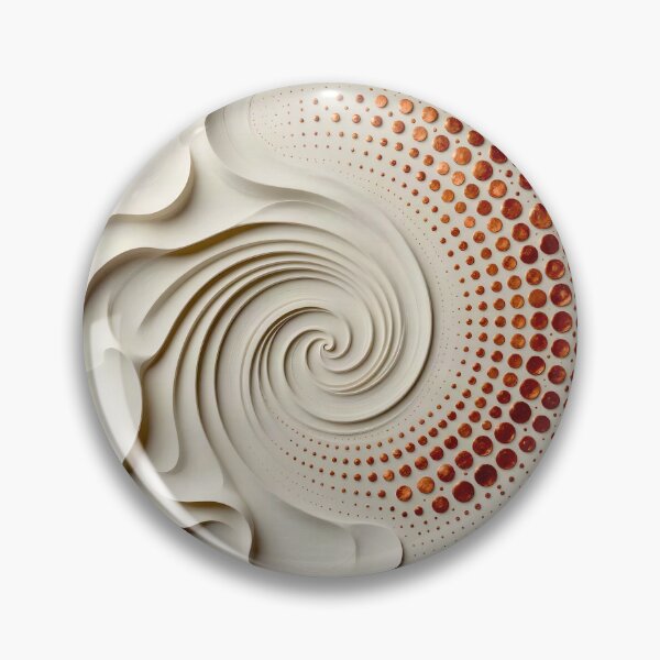 Item preview, Elegant Swirls with Geometric Patterns in Copper and White  designed and sold by Vicky Brago-Mitchell®.