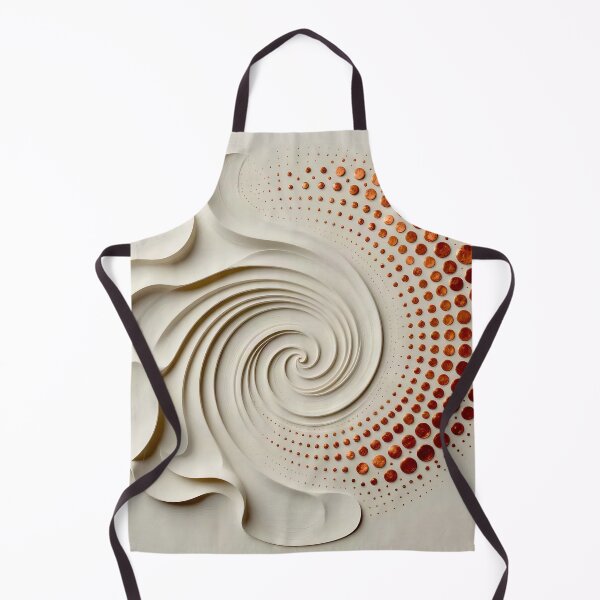 Item preview, Elegant Swirls with Geometric Patterns in Copper and White  designed and sold by Vicky Brago-Mitchell®.