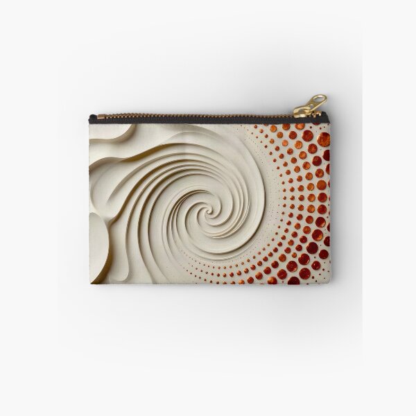 Item preview, Elegant Swirls with Geometric Patterns in Copper and White  designed and sold by Vicky Brago-Mitchell®.