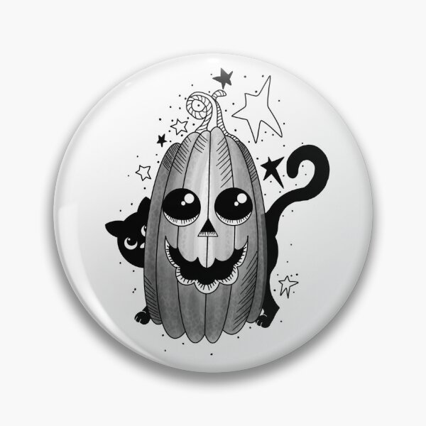 Item preview, Halloween Pumpkin with Black Cat designed and sold by Tangible Magic.