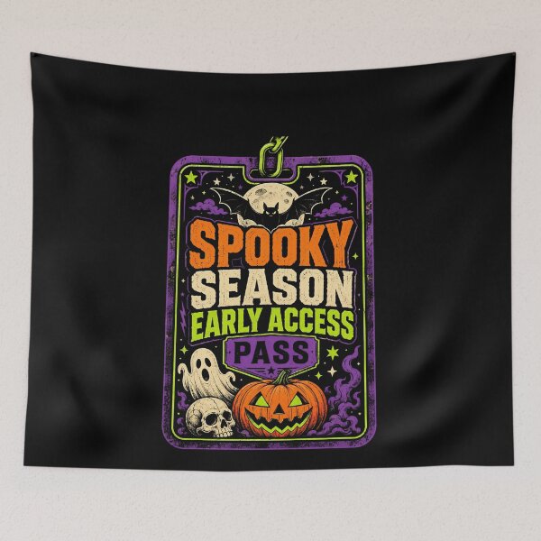 Item preview, Funny Spooky Season Early Access Pass Halloween Art designed and sold by elderberry.