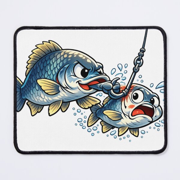 Item preview, Fish Rescue Mission – Cartoon Fish Saving a Friend designed and sold by AMIR PRO .