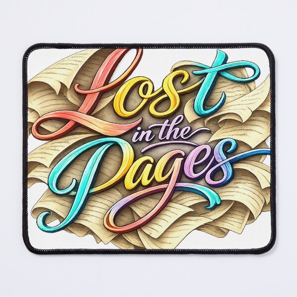 Item preview, Lost in the Pages Book Lover Colorful Reading Typography Art designed and sold by TM DESIGNS AND MORE.