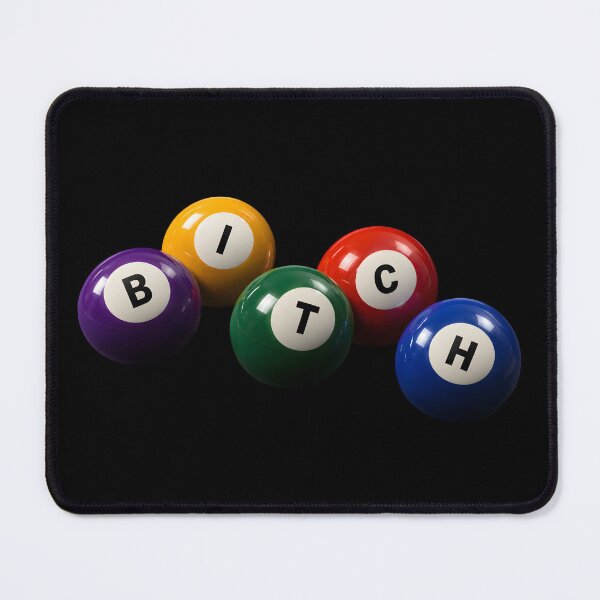 Item preview, BITCH 3D Billiard Balls | Retro Pool Typography Graphic designed and sold by rubbytipsy.