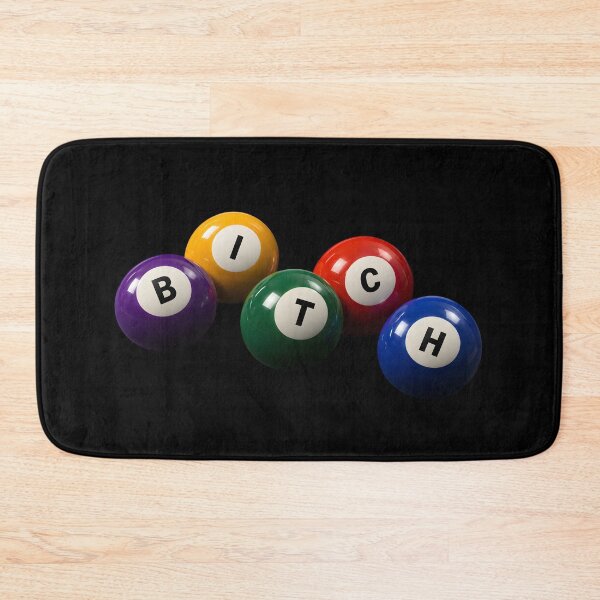 Item preview, BITCH 3D Billiard Balls | Retro Pool Typography Graphic designed and sold by rubbytipsy.