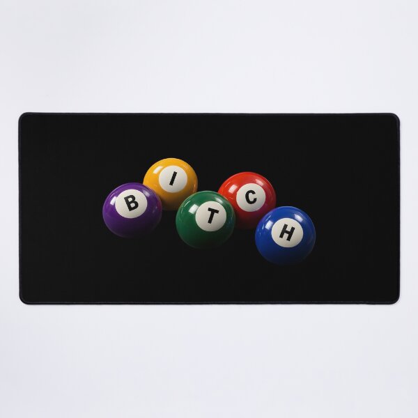 Item preview, BITCH 3D Billiard Balls | Retro Pool Typography Graphic designed and sold by rubbytipsy.