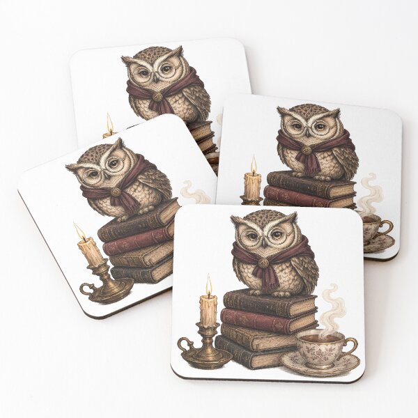 Item preview, Wise Owl Dark Academia with Books designed and sold by NoirTonic.