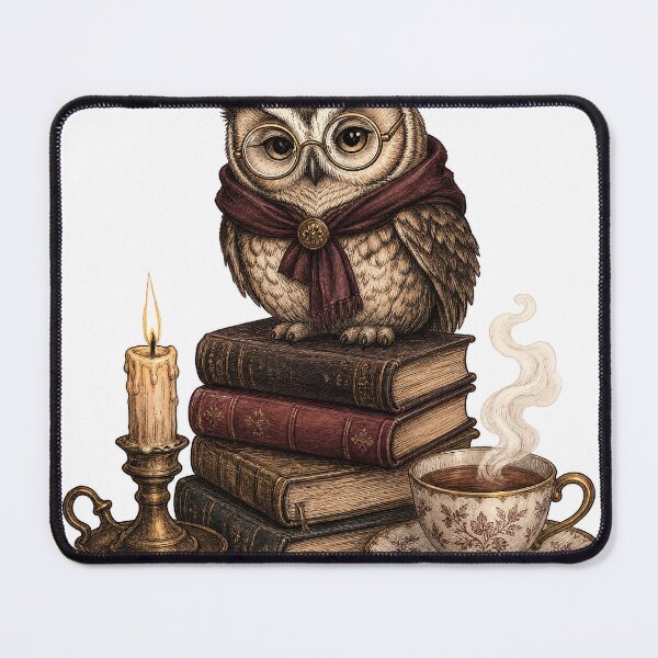 Item preview, Wise Owl Dark Academia with Books designed and sold by NoirTonic.