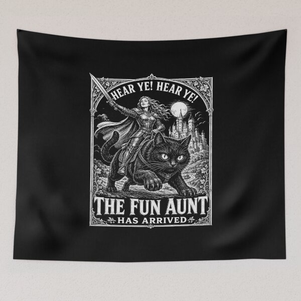 Item preview, Hear Ye! Hear Ye! The Fun Aunt Has Arrived Black Cat Warrior designed and sold by Abirtom.
